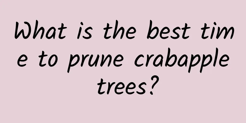 What is the best time to prune crabapple trees?