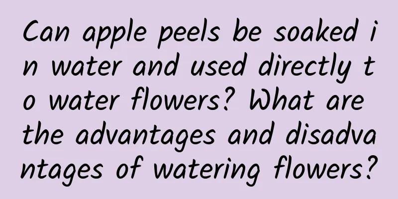 Can apple peels be soaked in water and used directly to water flowers? What are the advantages and disadvantages of watering flowers?