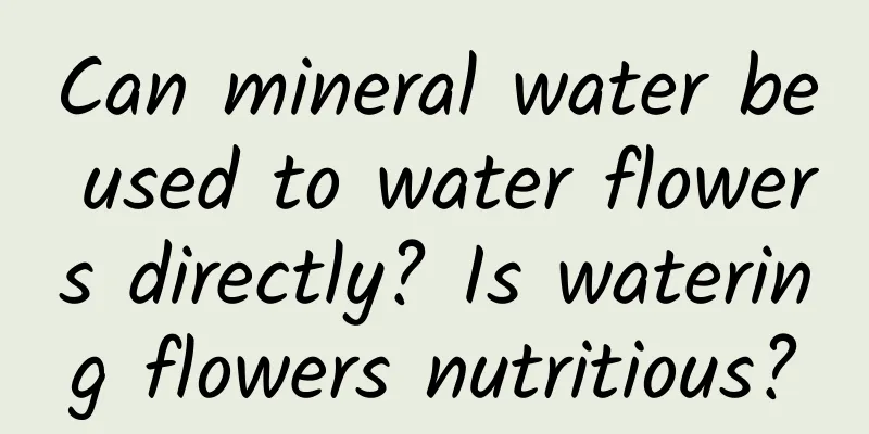 Can mineral water be used to water flowers directly? Is watering flowers nutritious?