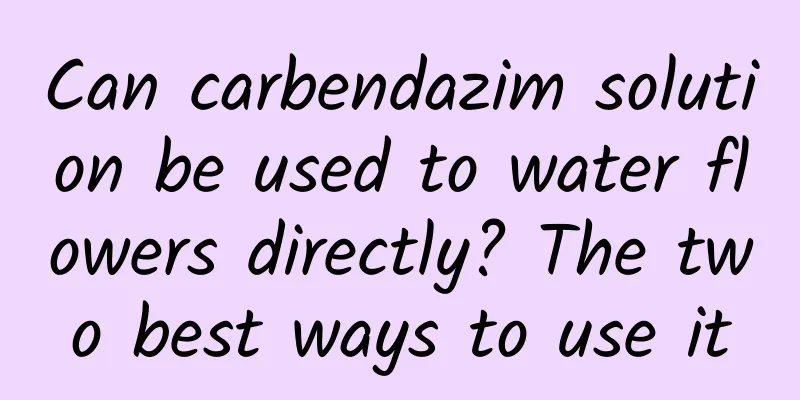 Can carbendazim solution be used to water flowers directly? The two best ways to use it