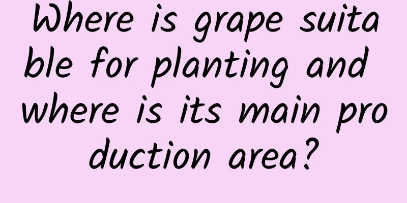 Where is grape suitable for planting and where is its main production area?