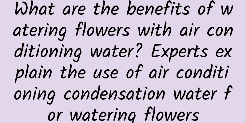 What are the benefits of watering flowers with air conditioning water? Experts explain the use of air conditioning condensation water for watering flowers