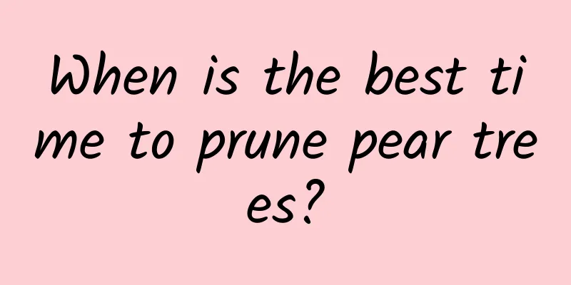 When is the best time to prune pear trees?