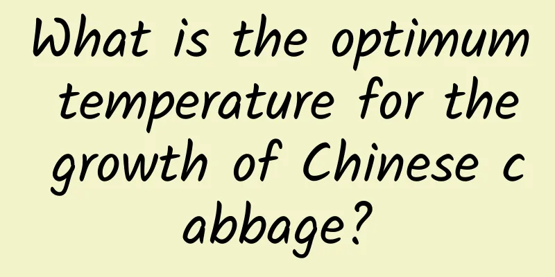 What is the optimum temperature for the growth of Chinese cabbage?