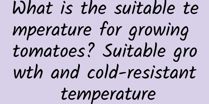 What is the suitable temperature for growing tomatoes? Suitable growth and cold-resistant temperature