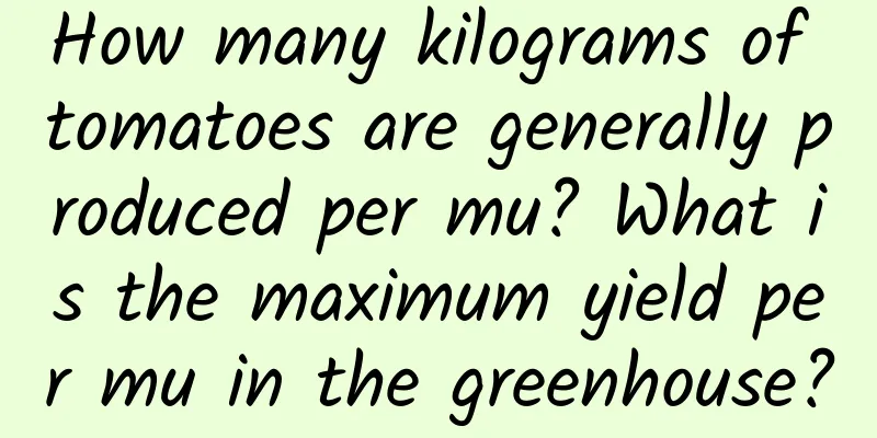 How many kilograms of tomatoes are generally produced per mu? What is the maximum yield per mu in the greenhouse?