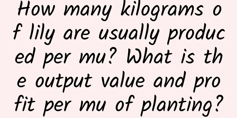 How many kilograms of lily are usually produced per mu? What is the output value and profit per mu of planting?