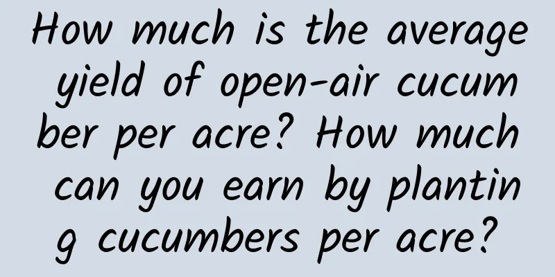 How much is the average yield of open-air cucumber per acre? How much can you earn by planting cucumbers per acre?