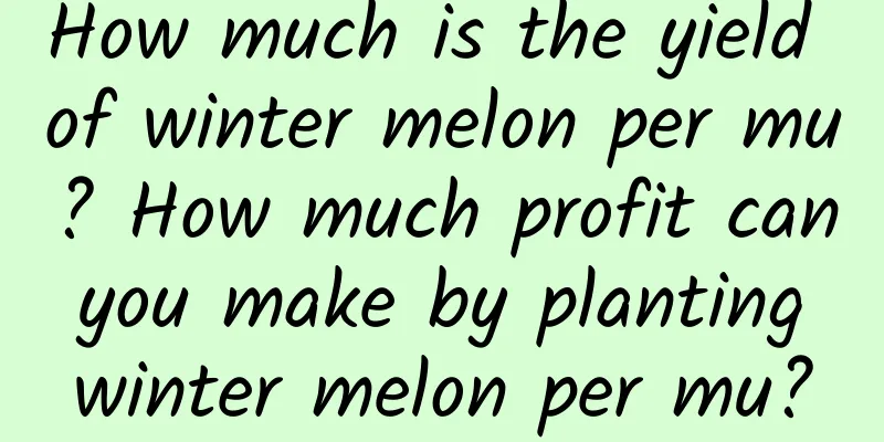How much is the yield of winter melon per mu? How much profit can you make by planting winter melon per mu?