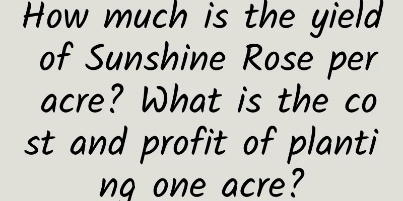 How much is the yield of Sunshine Rose per acre? What is the cost and profit of planting one acre?
