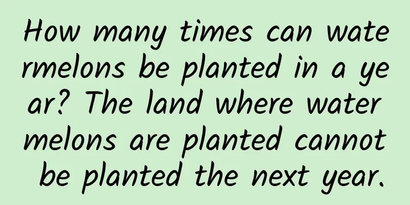 How many times can watermelons be planted in a year? The land where watermelons are planted cannot be planted the next year.