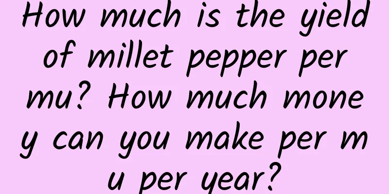 How much is the yield of millet pepper per mu? How much money can you make per mu per year?