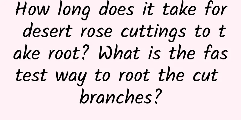 How long does it take for desert rose cuttings to take root? What is the fastest way to root the cut branches?