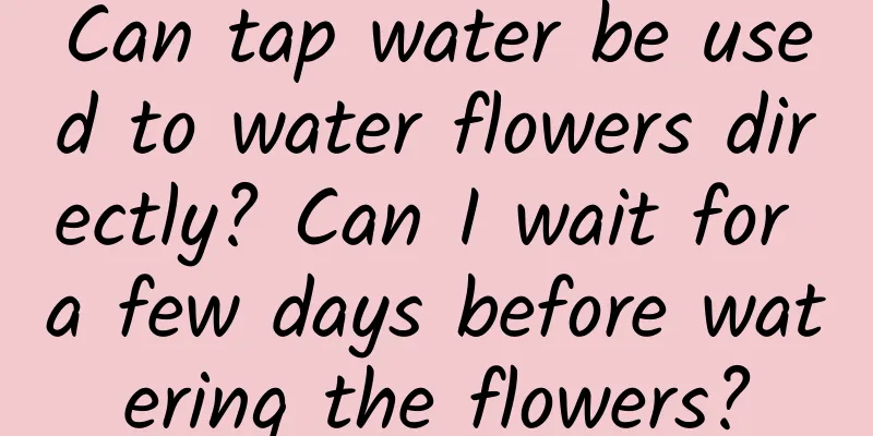 Can tap water be used to water flowers directly? Can I wait for a few days before watering the flowers?