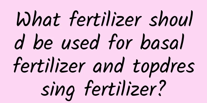 What fertilizer should be used for basal fertilizer and topdressing fertilizer?