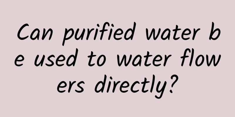 Can purified water be used to water flowers directly?