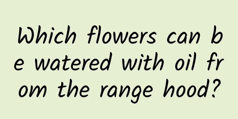 Which flowers can be watered with oil from the range hood?