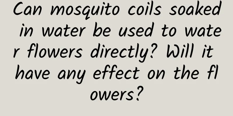Can mosquito coils soaked in water be used to water flowers directly? Will it have any effect on the flowers?