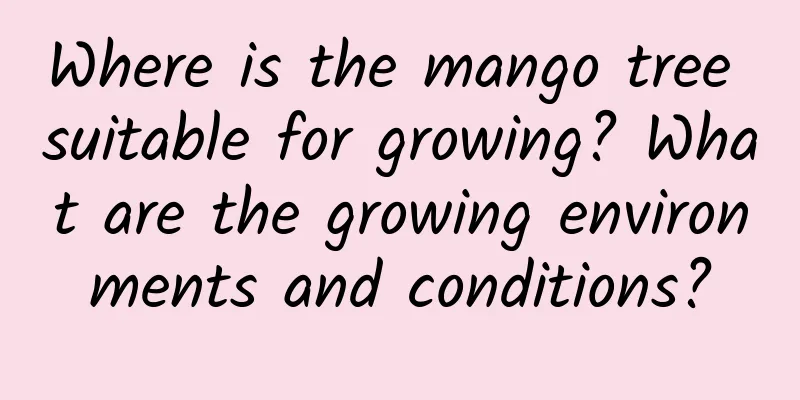 Where is the mango tree suitable for growing? What are the growing environments and conditions?