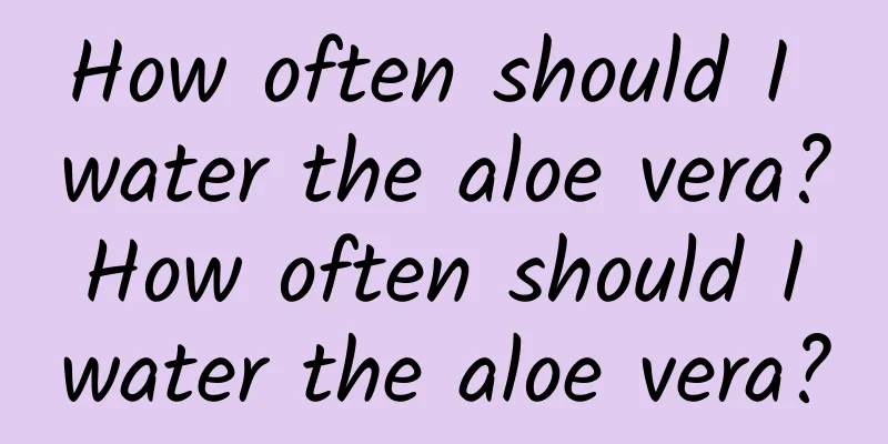 How often should I water the aloe vera? How often should I water the aloe vera?