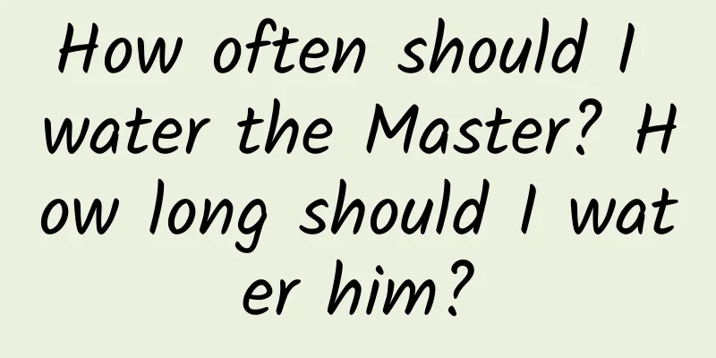 How often should I water the Master? How long should I water him?