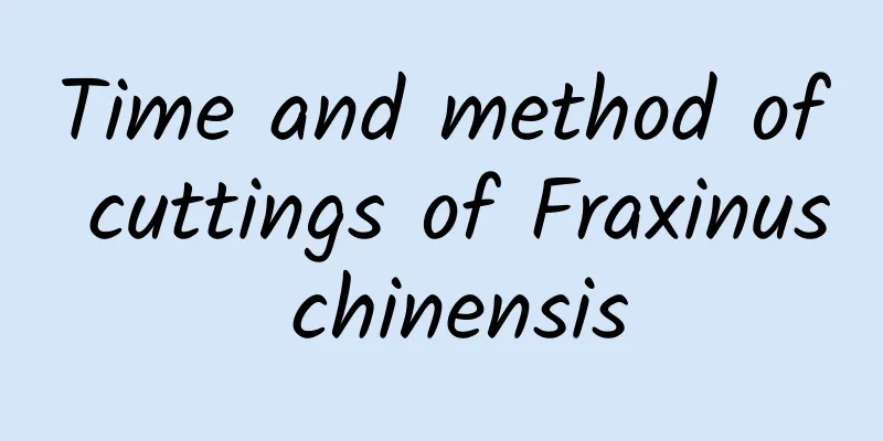 Time and method of cuttings of Fraxinus chinensis