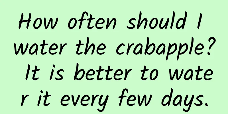 How often should I water the crabapple? It is better to water it every few days.