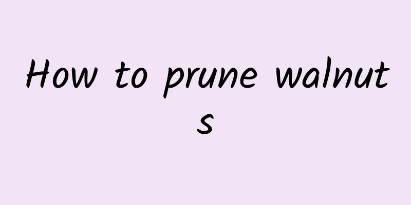 How to prune walnuts
