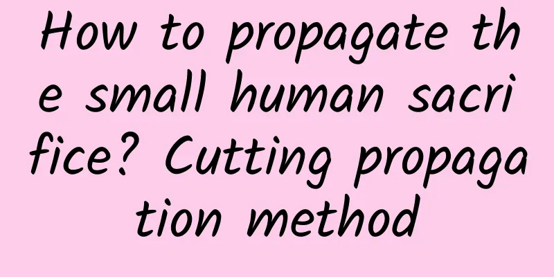 How to propagate the small human sacrifice? Cutting propagation method