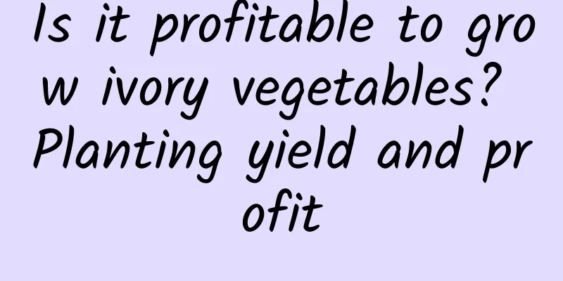 Is it profitable to grow ivory vegetables? Planting yield and profit