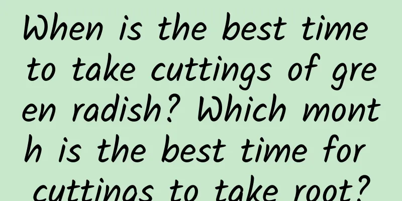 When is the best time to take cuttings of green radish? Which month is the best time for cuttings to take root?