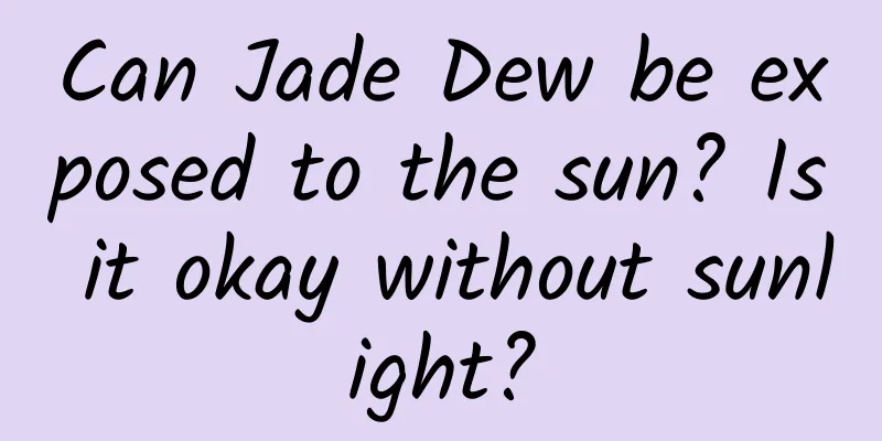 Can Jade Dew be exposed to the sun? Is it okay without sunlight?