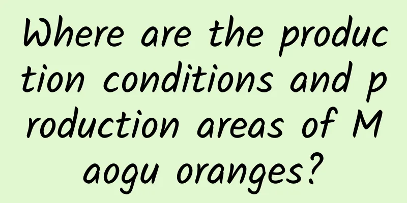 Where are the production conditions and production areas of Maogu oranges?