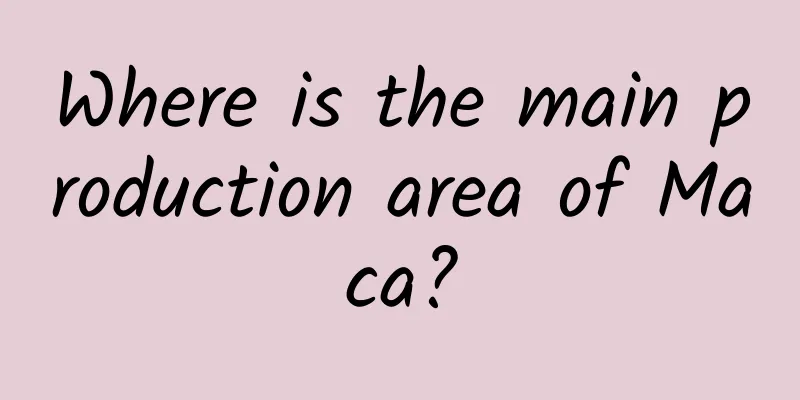 Where is the main production area of ​​Maca?