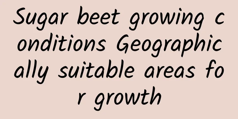 Sugar beet growing conditions Geographically suitable areas for growth