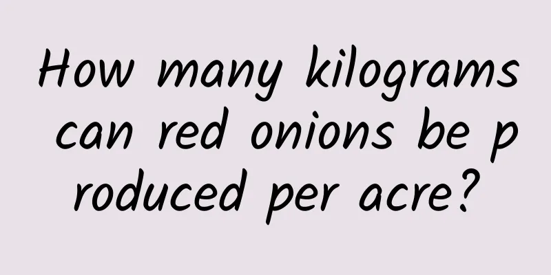 How many kilograms can red onions be produced per acre?