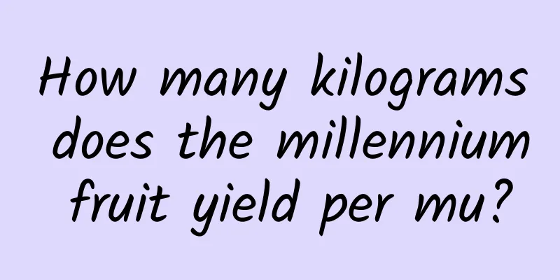 How many kilograms does the millennium fruit yield per mu?