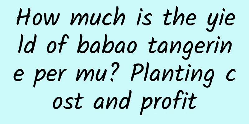 How much is the yield of babao tangerine per mu? Planting cost and profit