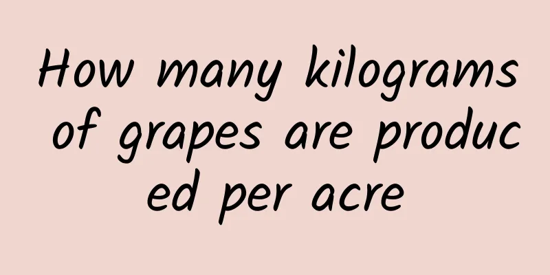 How many kilograms of grapes are produced per acre