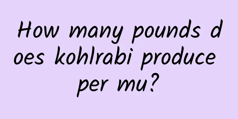 How many pounds does kohlrabi produce per mu?