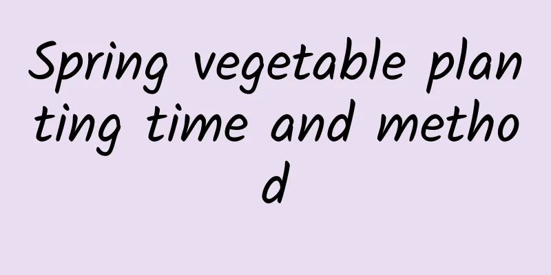 Spring vegetable planting time and method