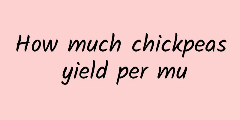 How much chickpeas yield per mu
