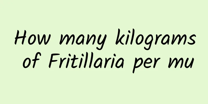 How many kilograms of Fritillaria per mu
