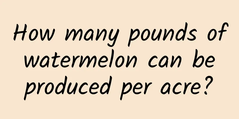 How many pounds of watermelon can be produced per acre?