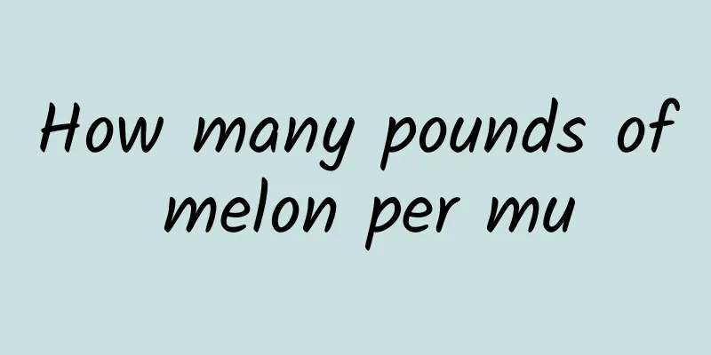 How many pounds of melon per mu