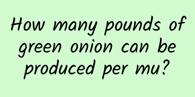 How many pounds of green onion can be produced per mu?