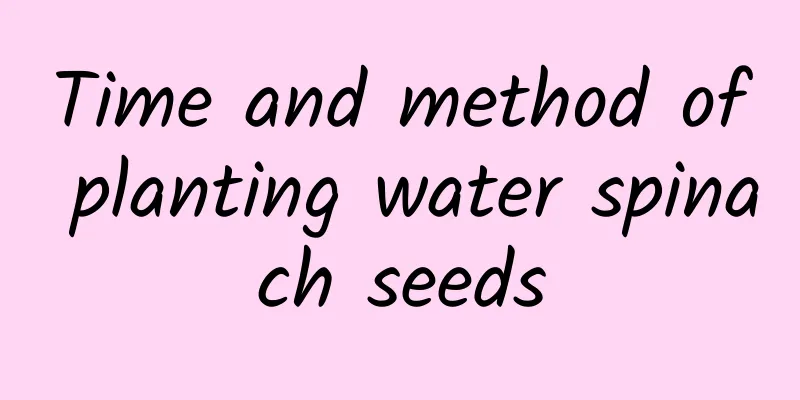 Time and method of planting water spinach seeds