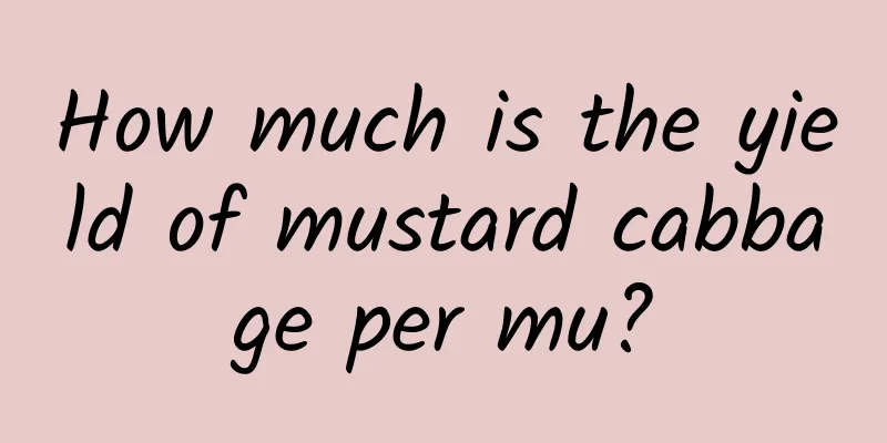 How much is the yield of mustard cabbage per mu?