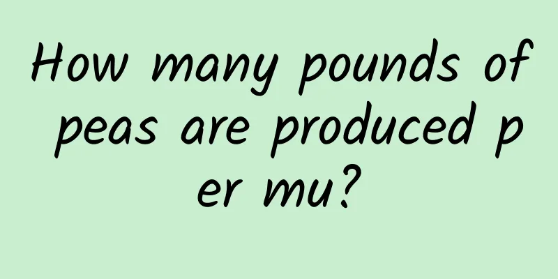 How many pounds of peas are produced per mu?