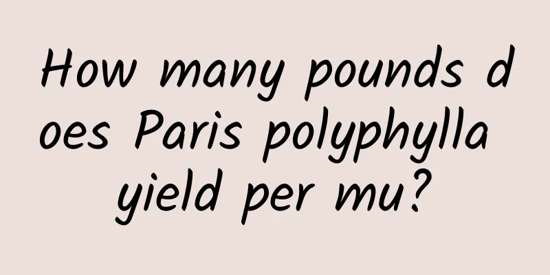 How many pounds does Paris polyphylla yield per mu?